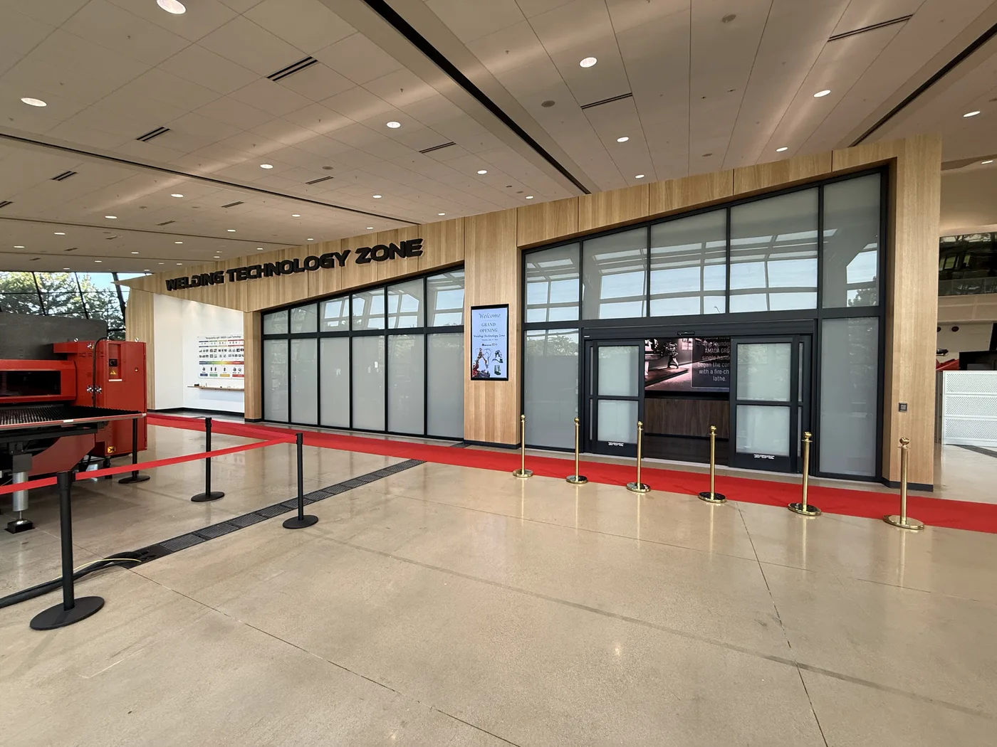 Welding Technology Zone entrance and red carpet at the Schaumburg Solution Center